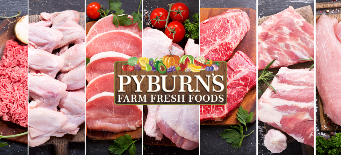 pyburns logo with image of fresh meats
